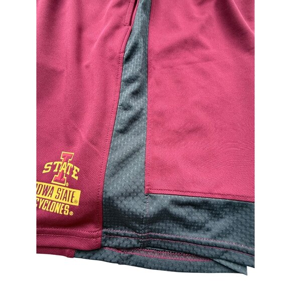 Iowa State Cyclones Maroon & Gray Athletic Basketball Shorts Youth XL 14/16 - Picture 9 of 15
